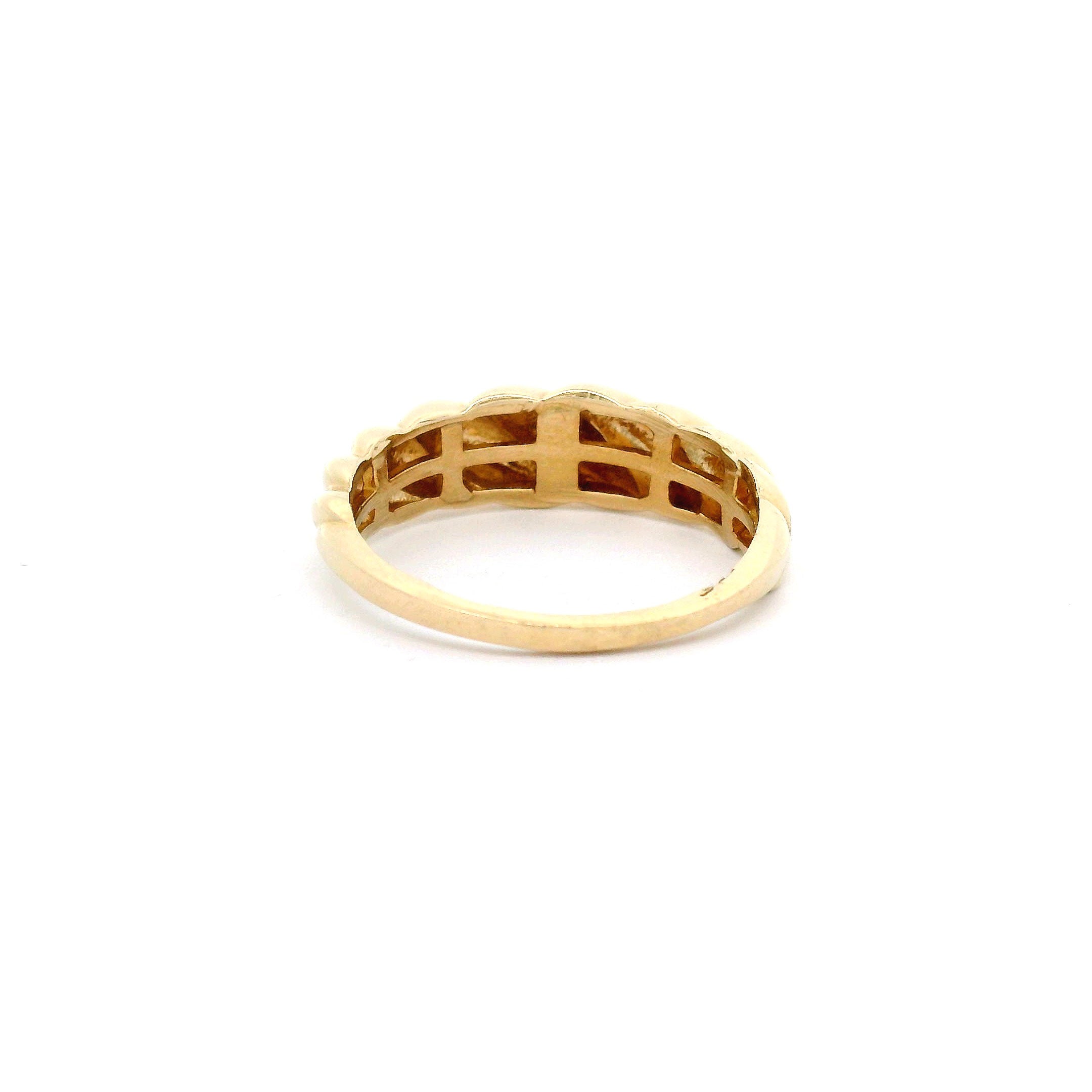 14k Twist Pattern Ring back