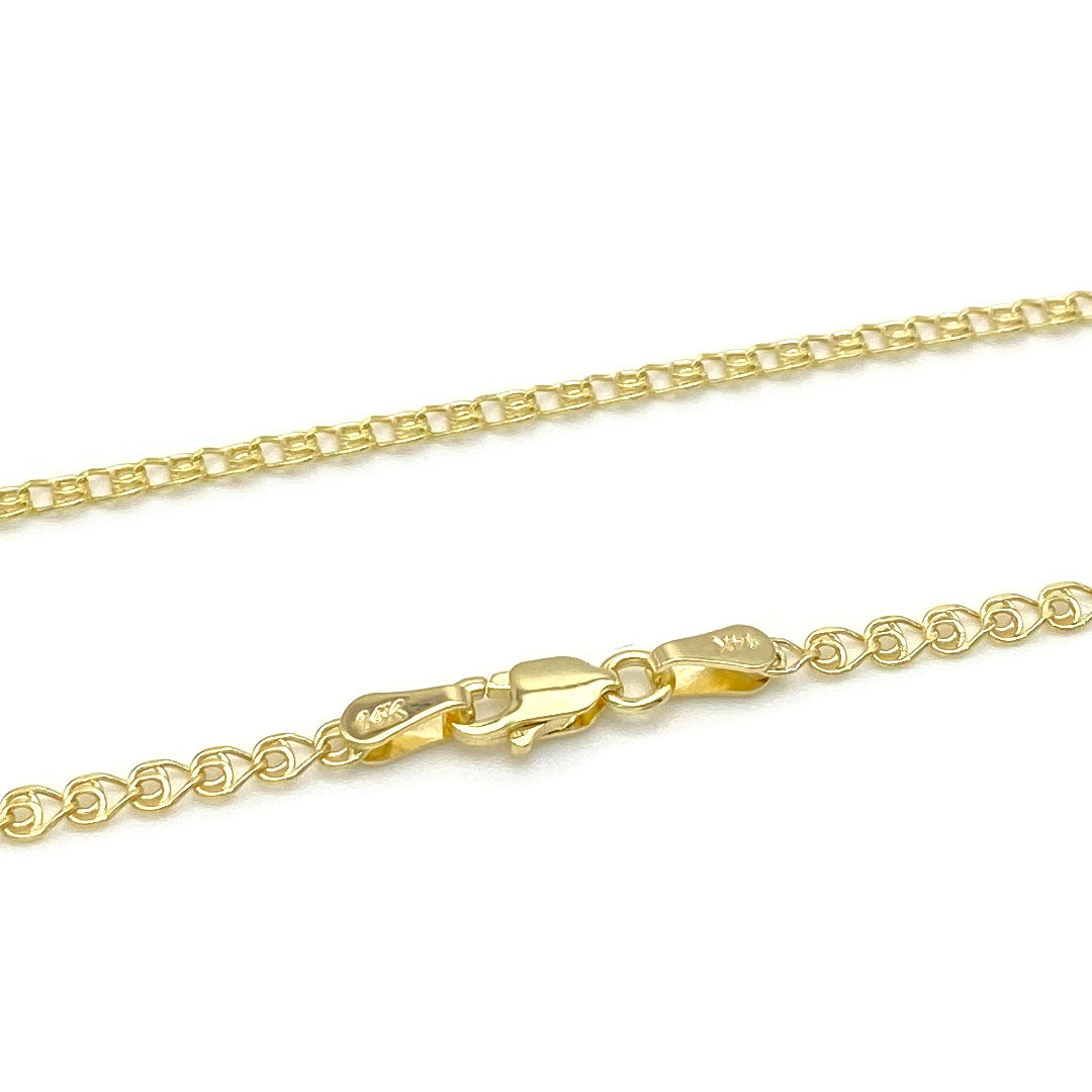 14k Fancy Flat Chain 2.5mm