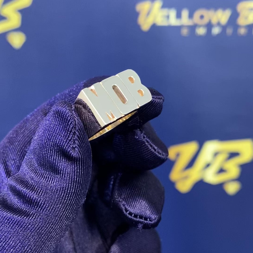 MOB ring in solid 14k yellow gold video
