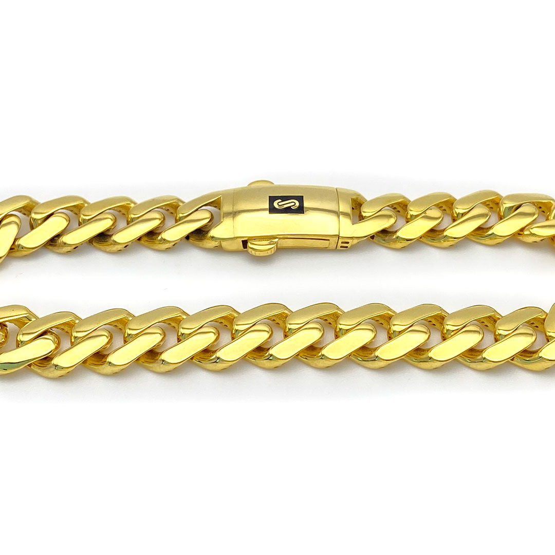 10k Hollow Miami Cuban Monaco Bracelet 9mm Close