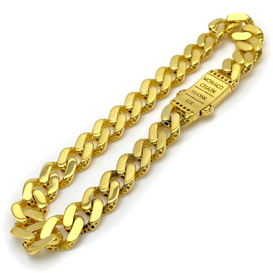 10k Hollow Miami Cuban Monaco Bracelet 9mm Back