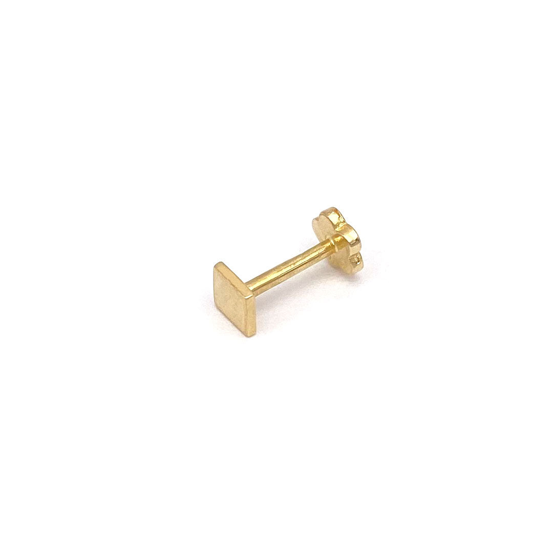 14k Square Internal Threaded Stud