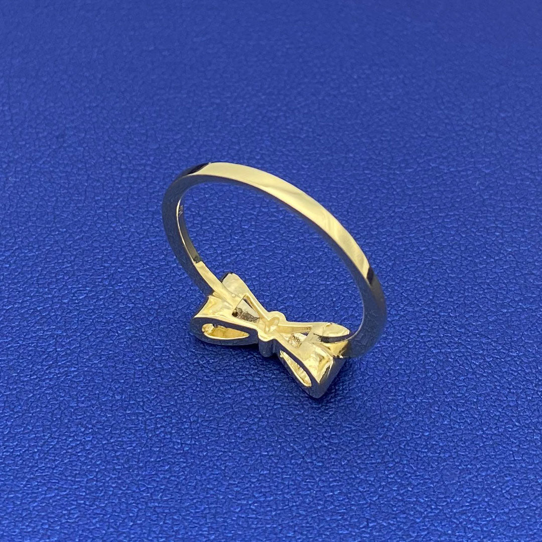 10k CZ Bow Tie Ring