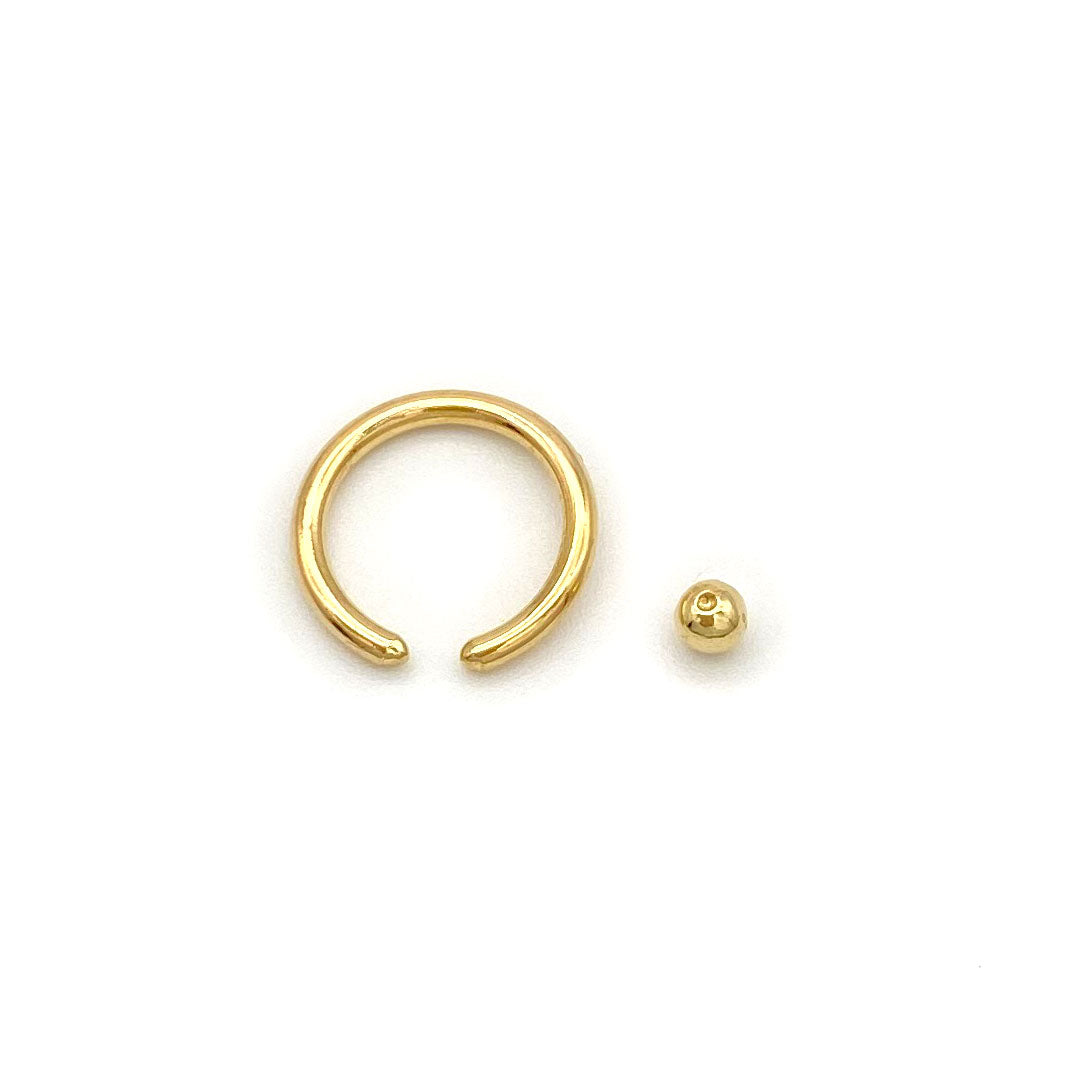 14k Pop In Ball Captive Bead Ring