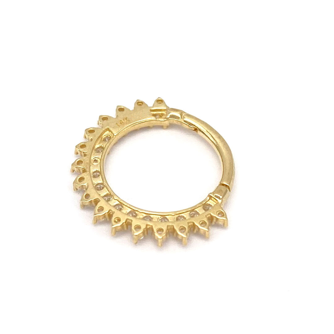 14k CZ Seamless Clicker Ring