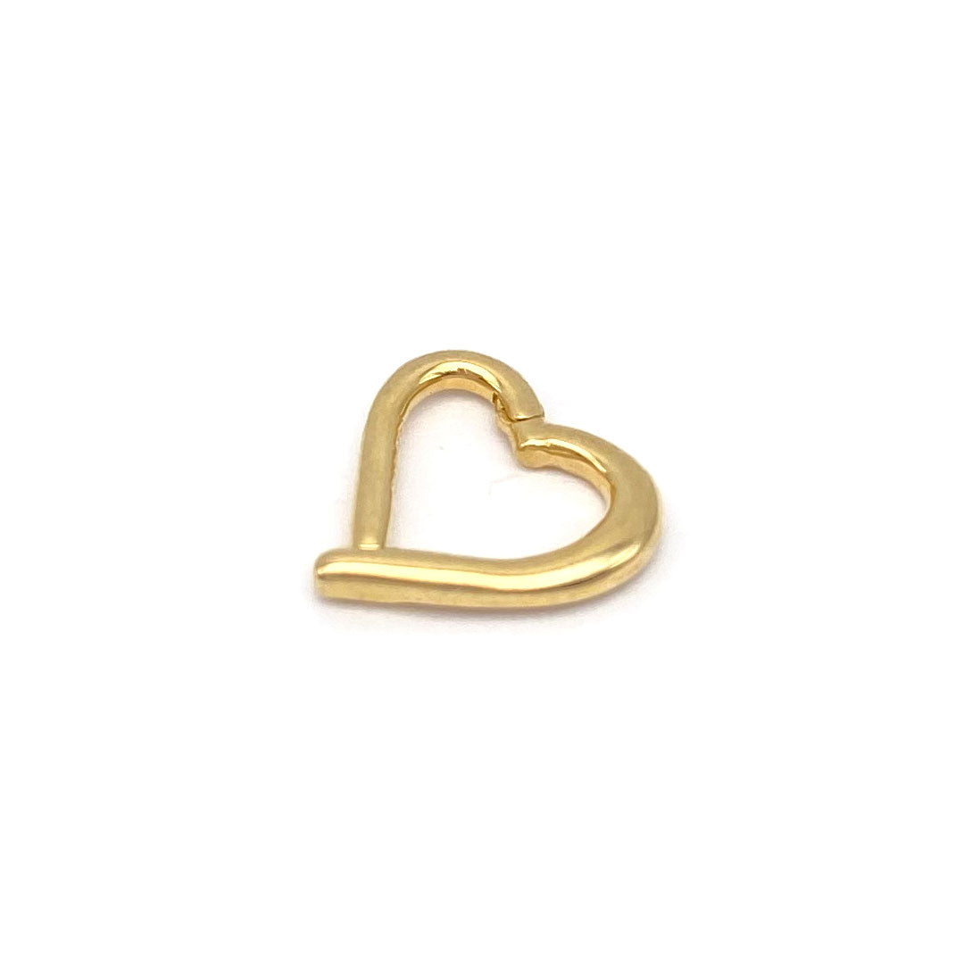 14k Heart Seamless Clicker Ring