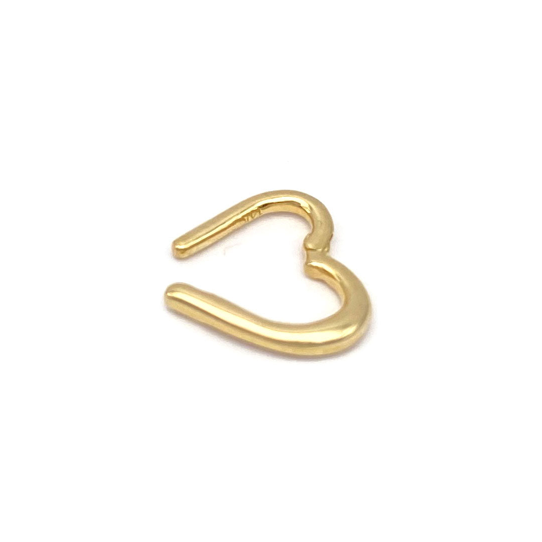 14k Heart Seamless Clicker Ring