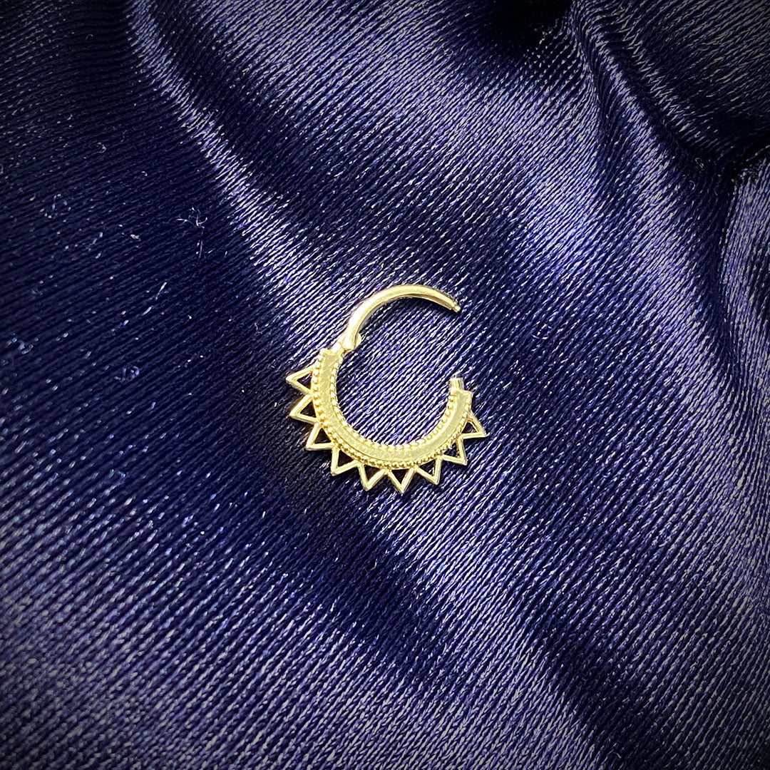 10k Sun Spike Seamless Clicker Ring