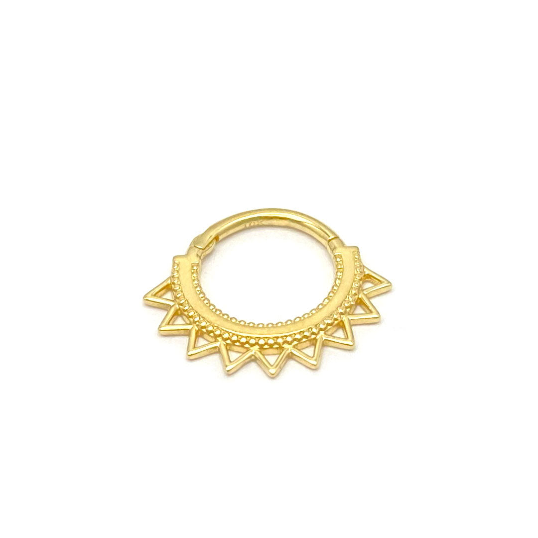 10k Sun Spike Seamless Clicker Ring