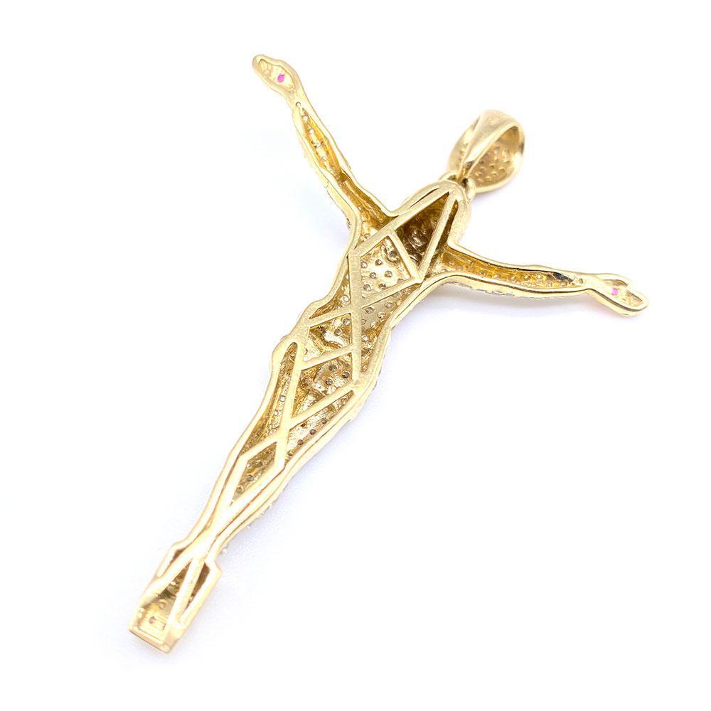 10k CZ Jesus Body Pendant - Yellow Brick Empire
