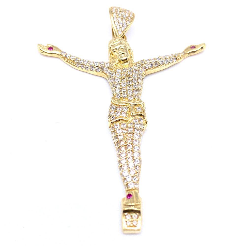 10k CZ Jesus Body Pendant - Yellow Brick Empire