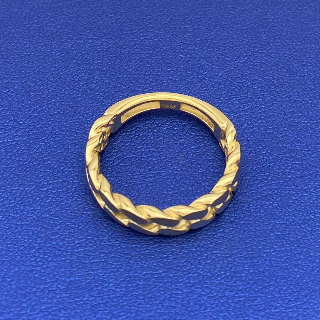 14k Cuban Link Ring 5mm