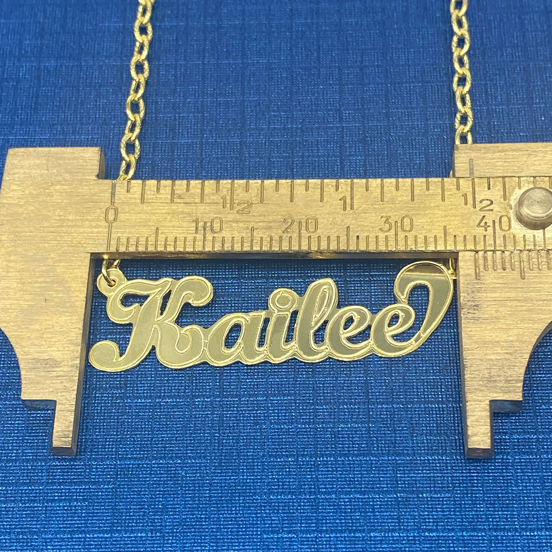 Personalized Cursive Name Plate Pendant