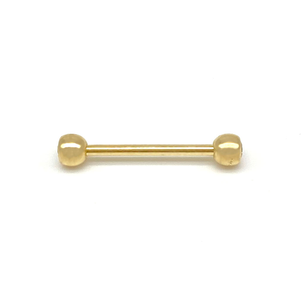 14k CZ Tongue Ring