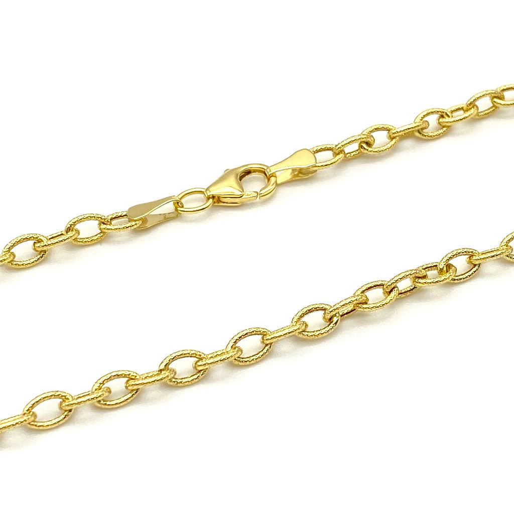 14k Diamond Cut Cable Chain 3.5mm