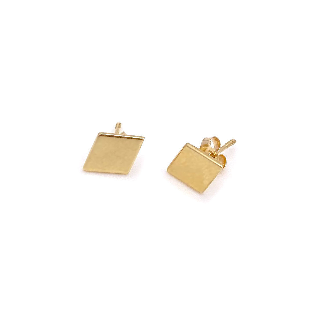 10k Diamond Shape Stud Earrings