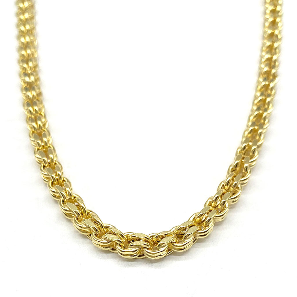 10k Fancy Box Chain 4mm