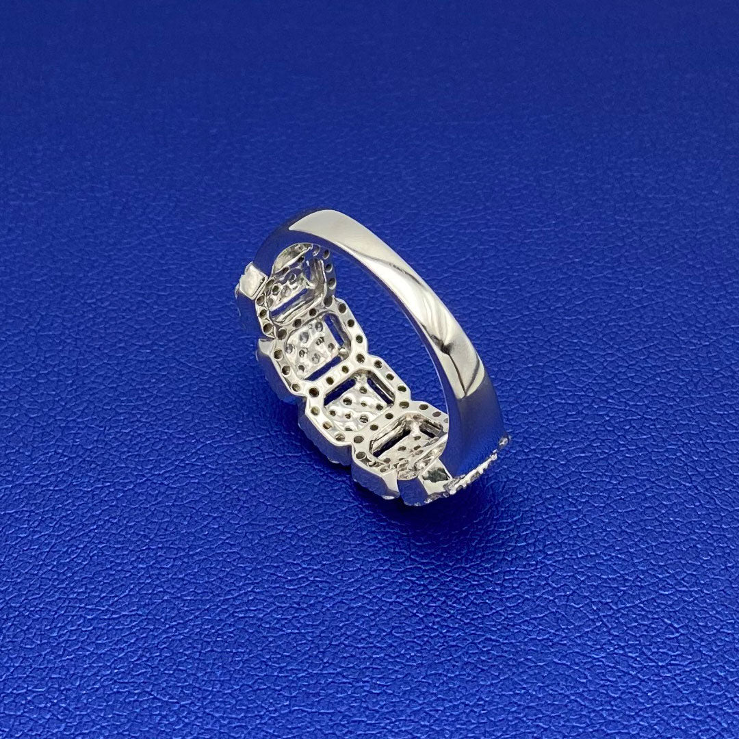 Rectangular Bands Diamond Rectangle Style Wedding Band 14k White Gold 1.05ct – Yellow ...