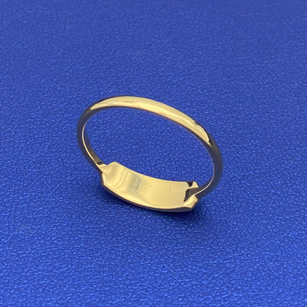 14k Ring with Engravable Bar