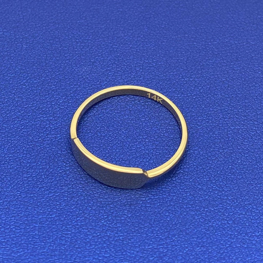 14k Ring with Engravable Bar