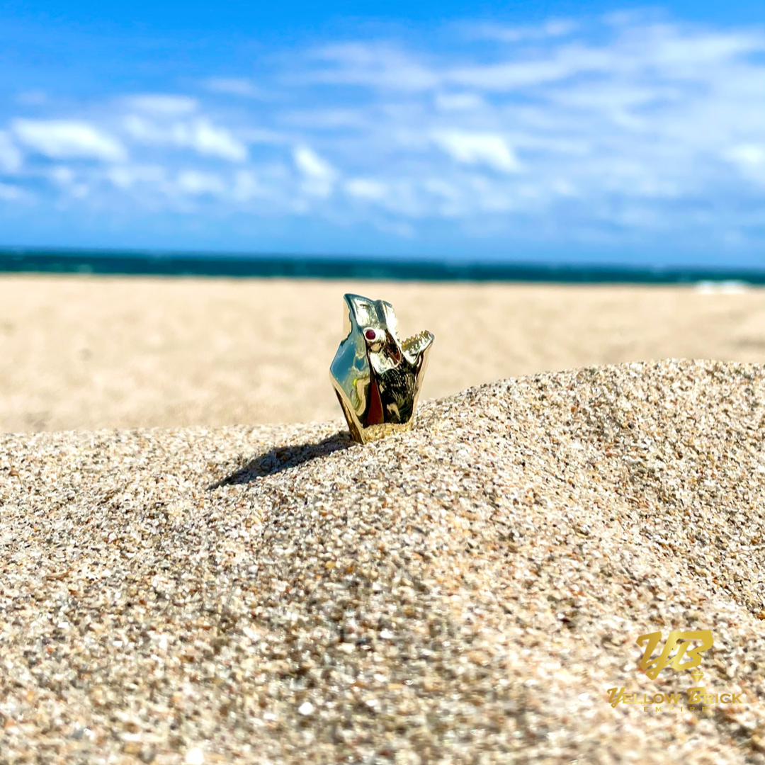 10k CZ Shark Ring