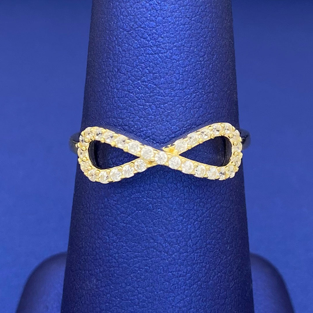 10k CZ Infinity Ring