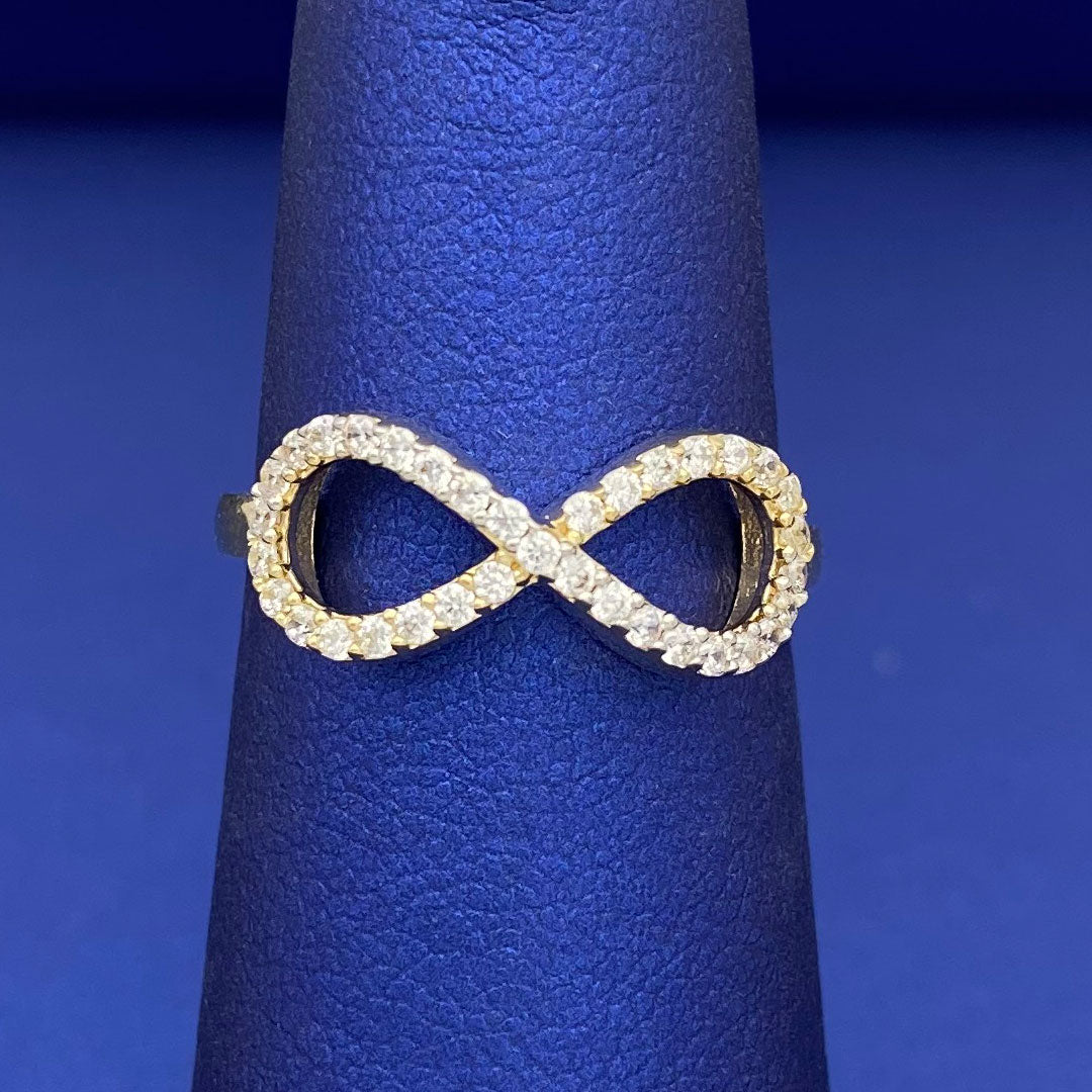 14k CZ Infinity Ring