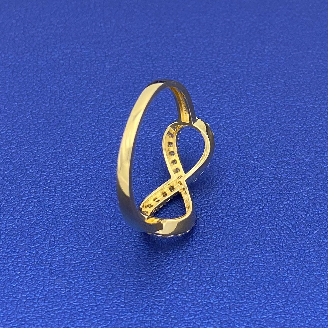 14k CZ Infinity Ring