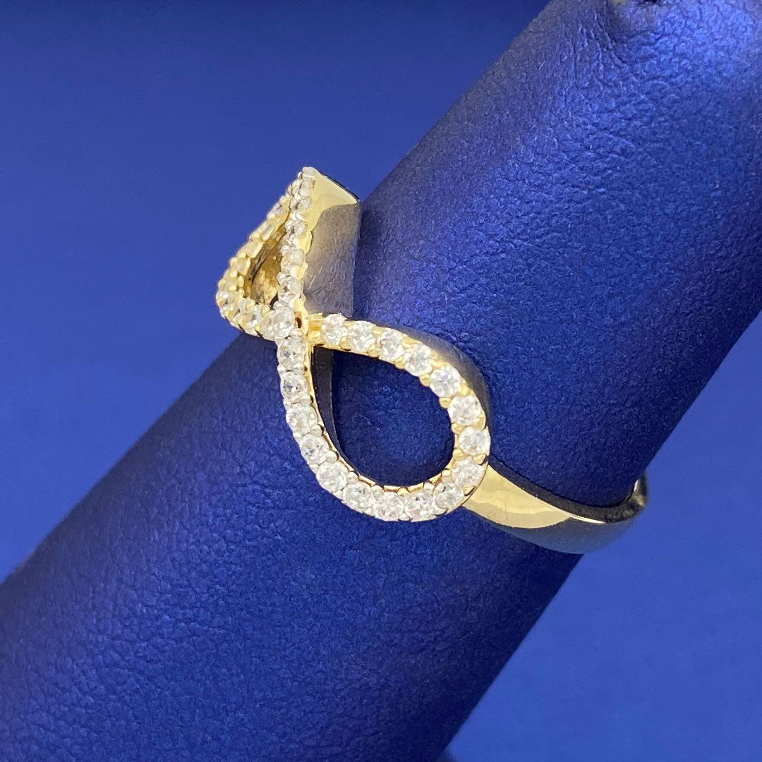 14k CZ Infinity Ring