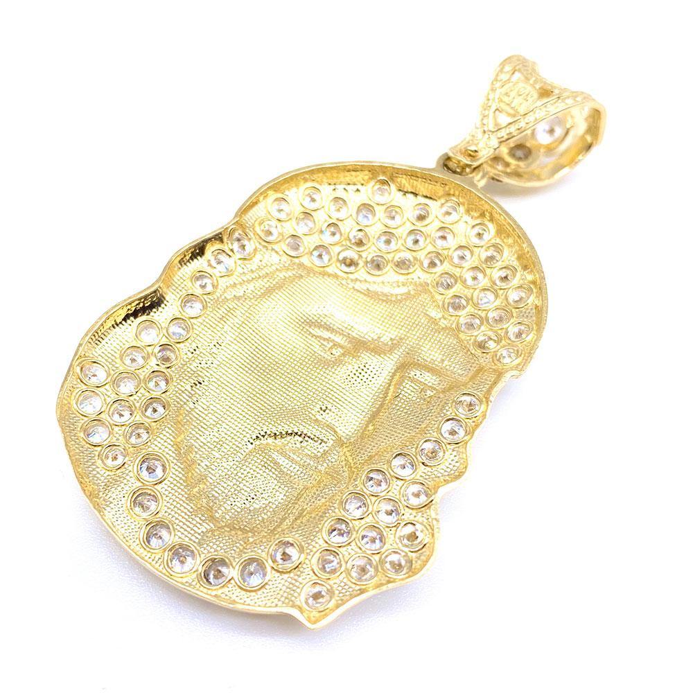 10k CZ Jesus Head Pendant - Yellow Brick Empire