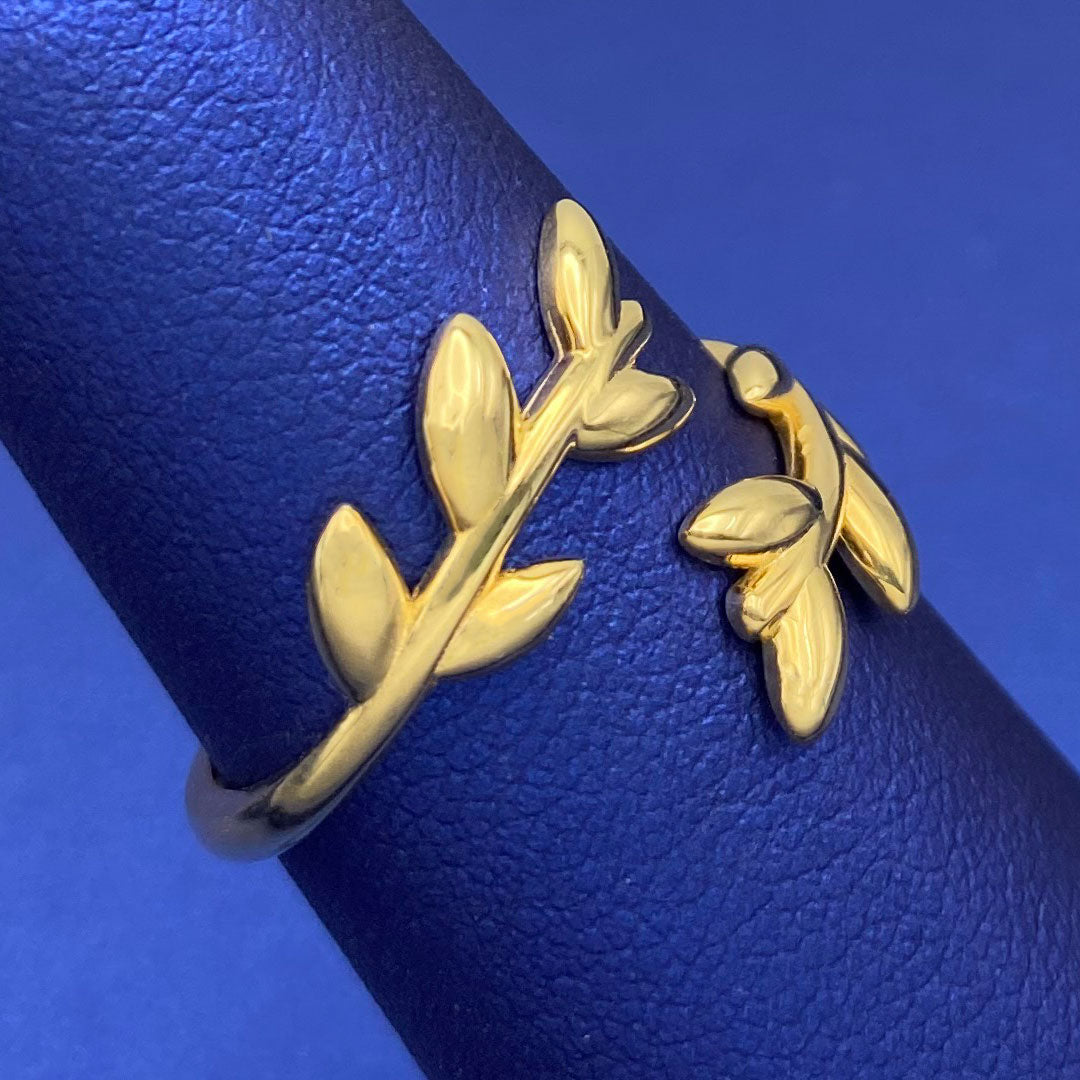 14k Leaf Vine Wrap Ring