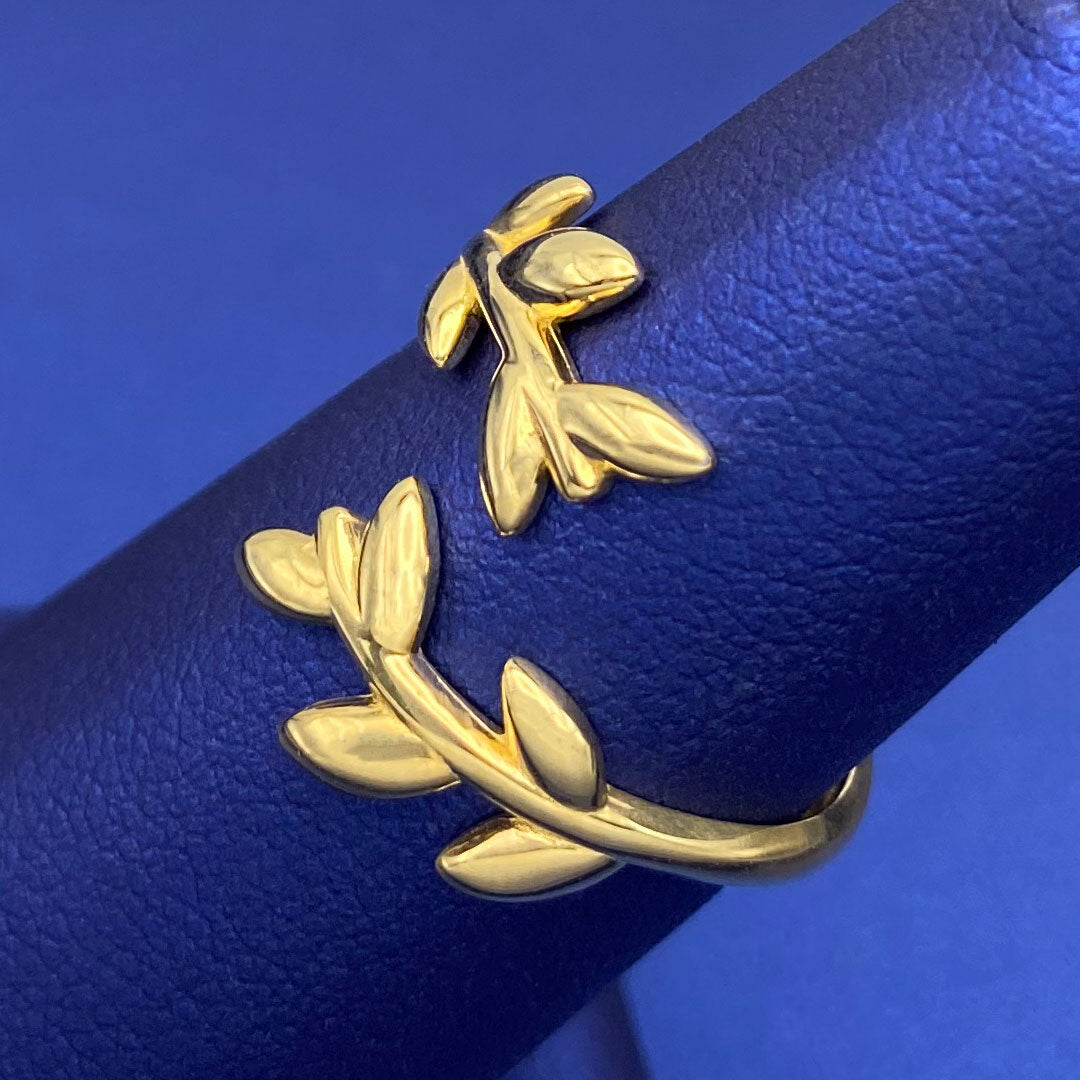 14k Leaf Vine Wrap Ring