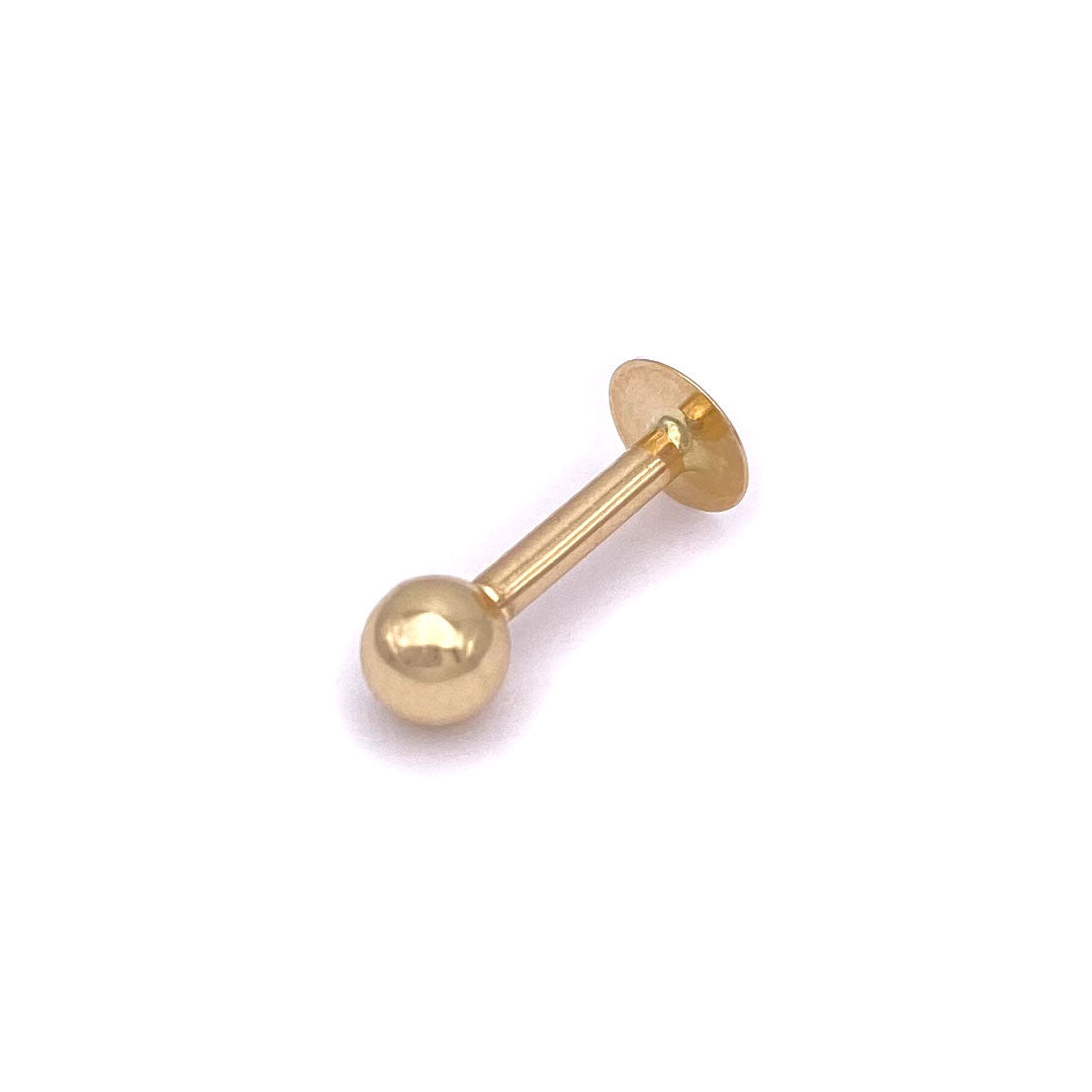 14k Ball Lip External Threaded Stud