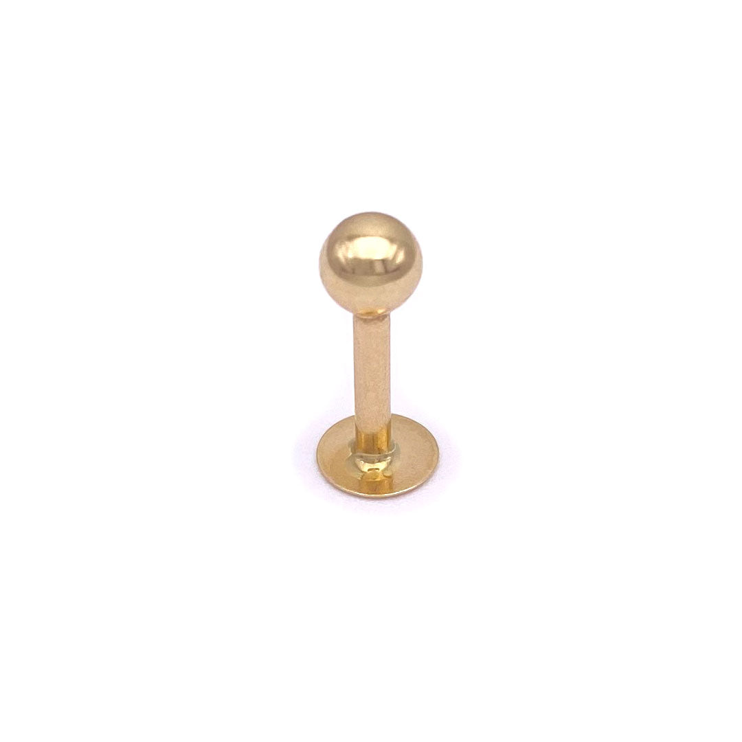 14k Ball Lip External Threaded Stud