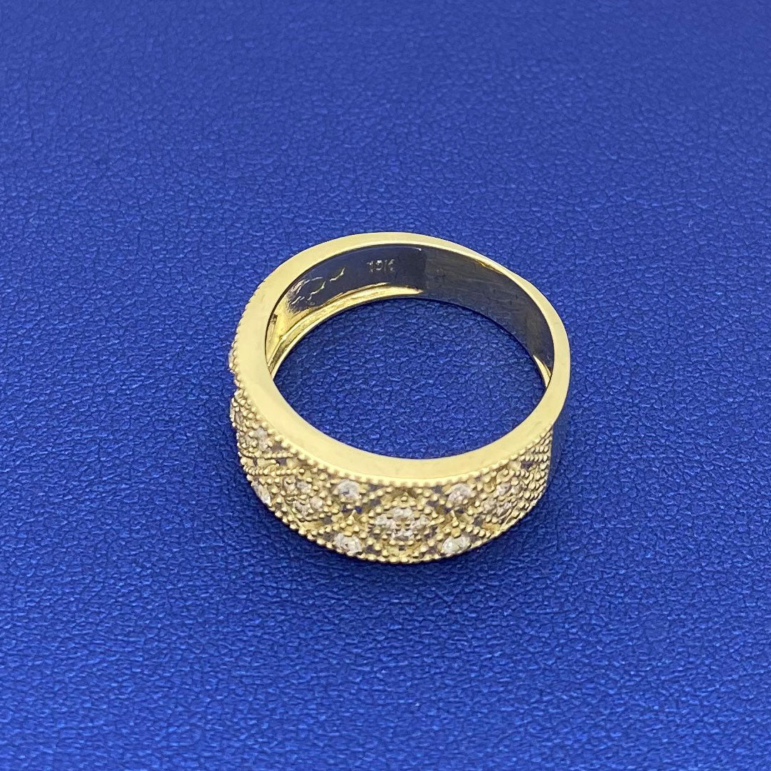 10k CZ Vintage Style Ring