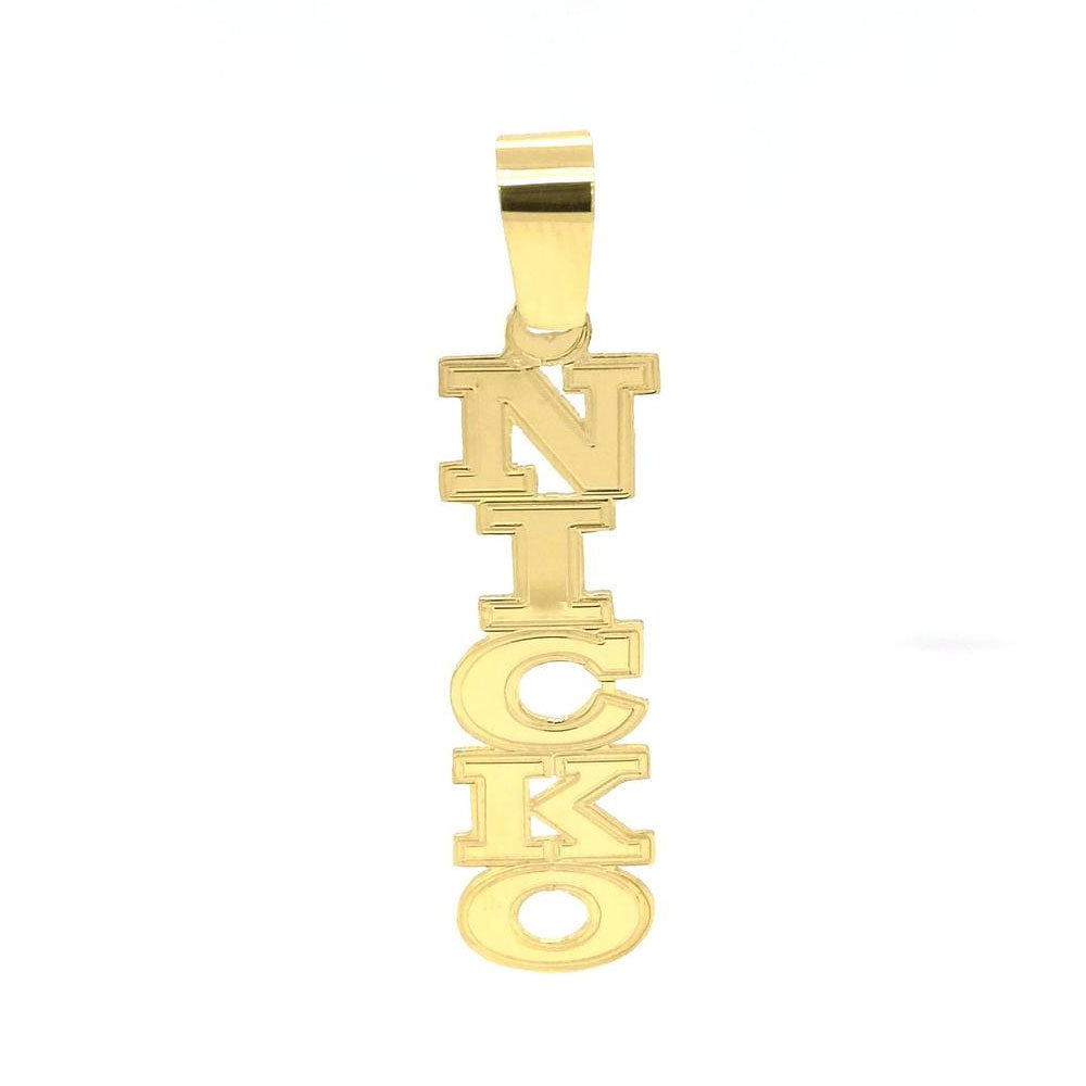 Personalized Vertical Name Pendant