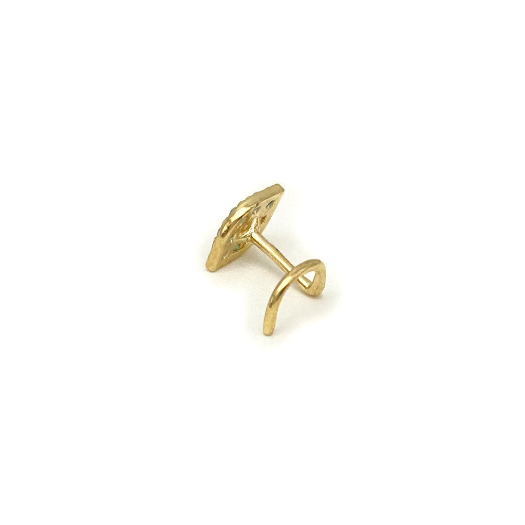 14k CZ Evil Eye Nose Screw Stud