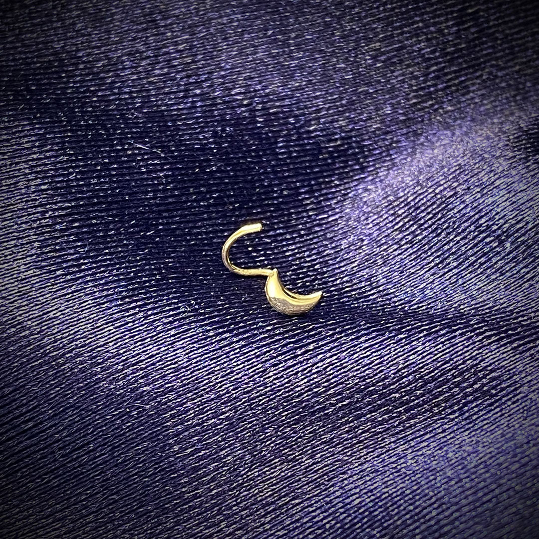 14k Moon Nose Screw Stud