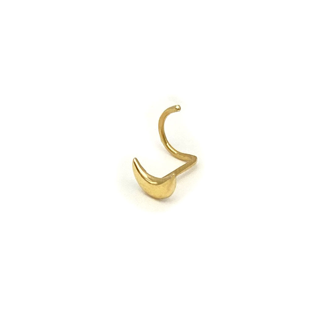 14k Moon Nose Screw Stud