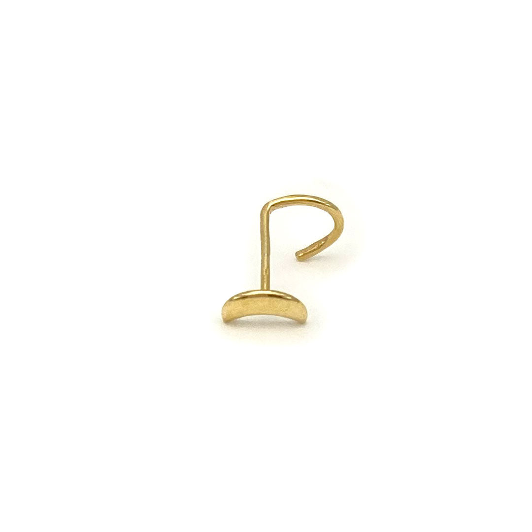 14k Moon Nose Screw Stud