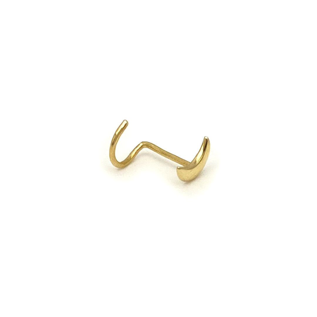 14k Moon Nose Screw Stud