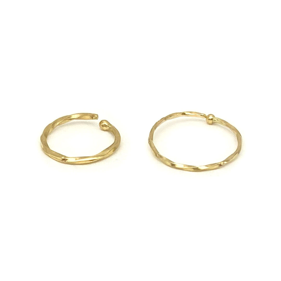 14k Twist Nose Hoop