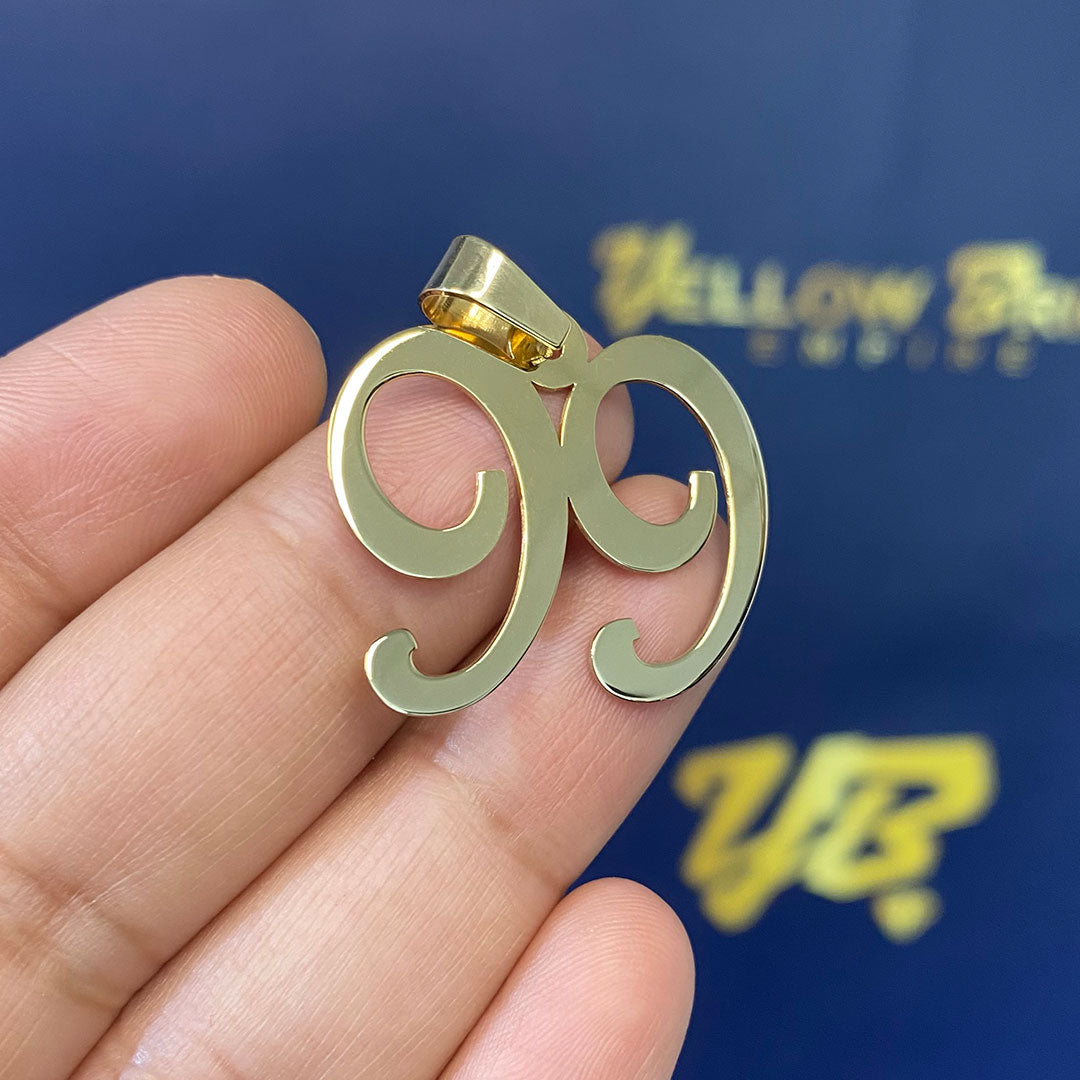 Number 99 Pendant in Gold