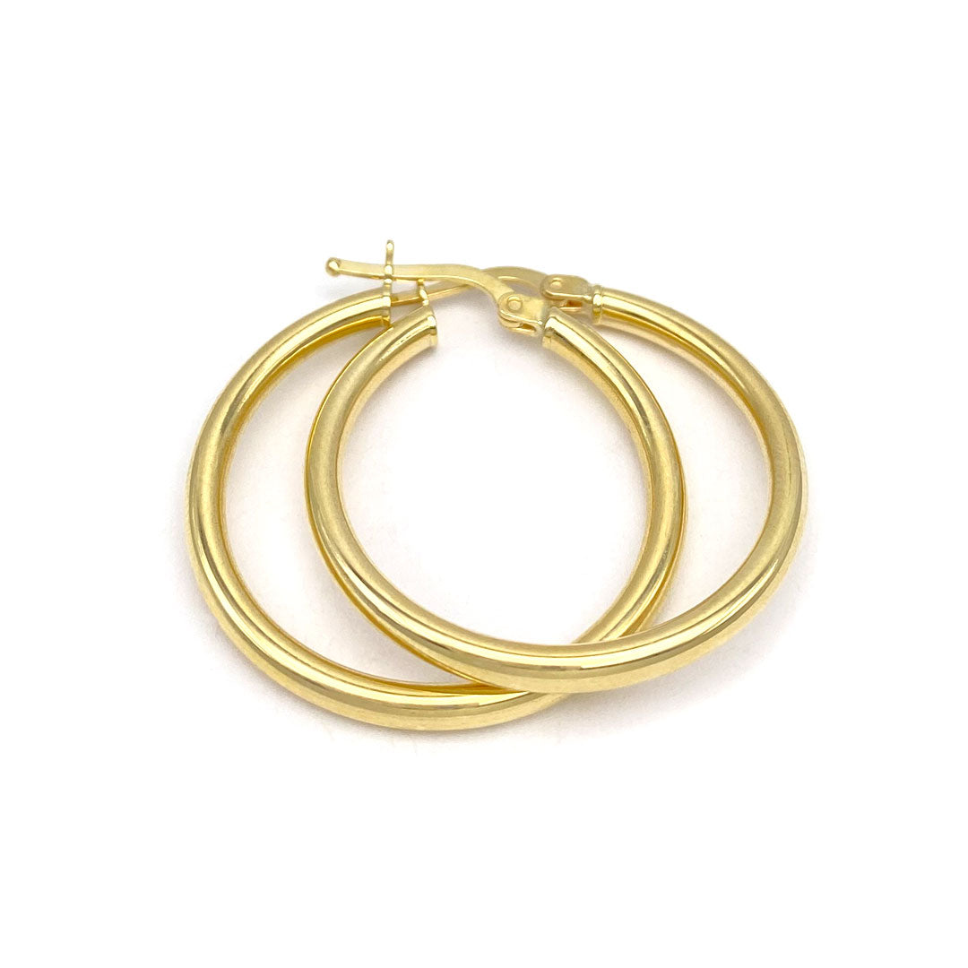 10k Plain Hoop Earrings