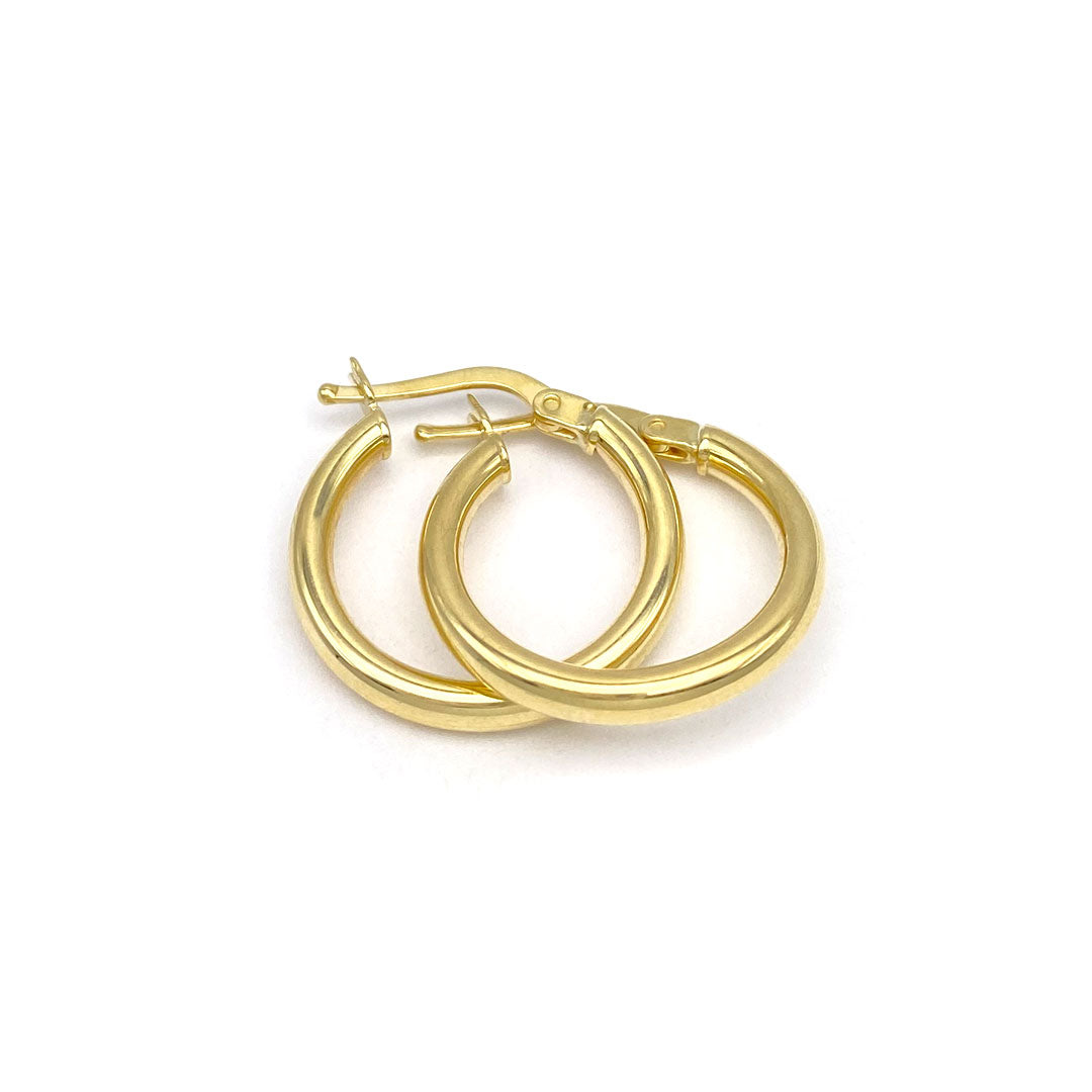 10k Plain Hoop Earrings