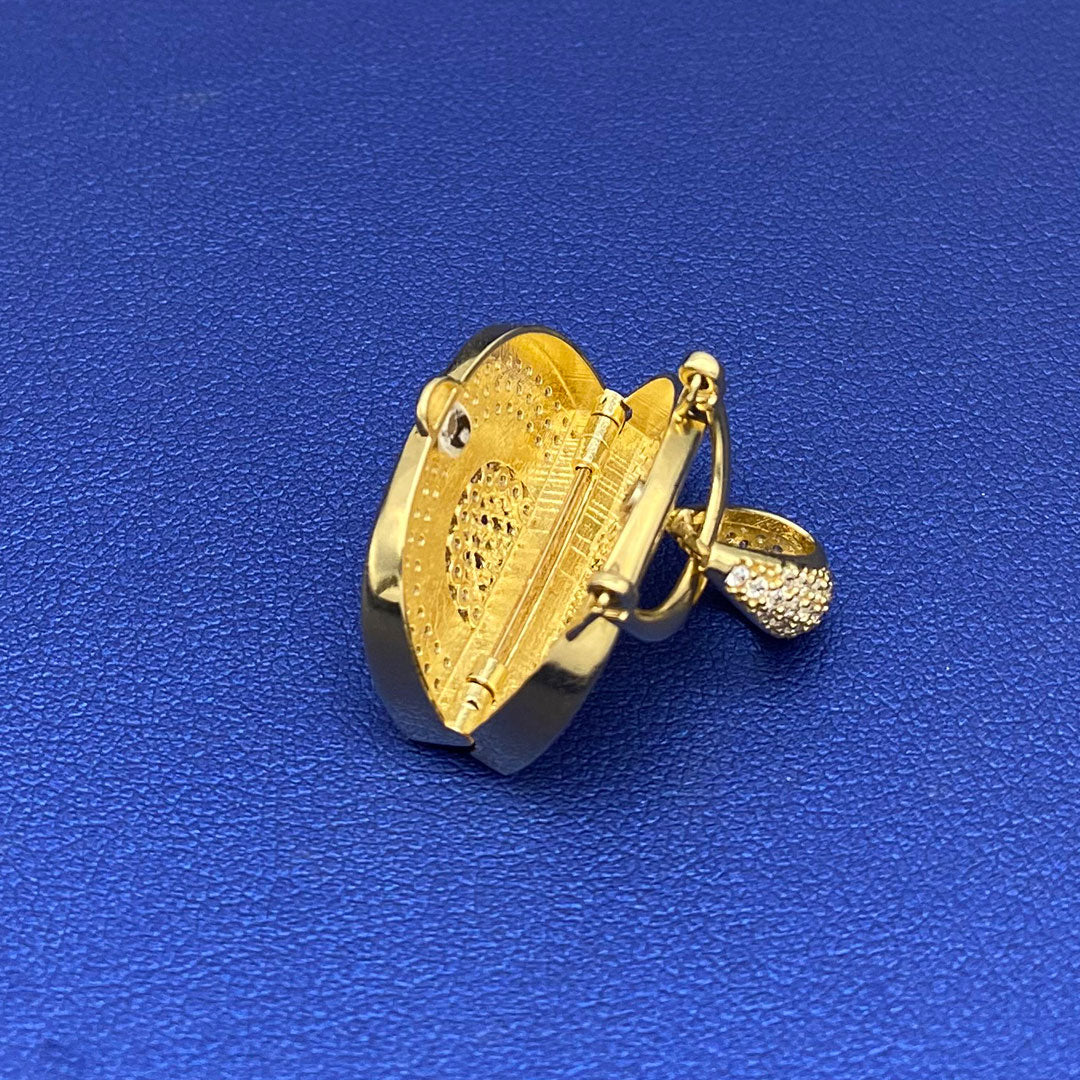 14k CZ Purse that Opens Pendant