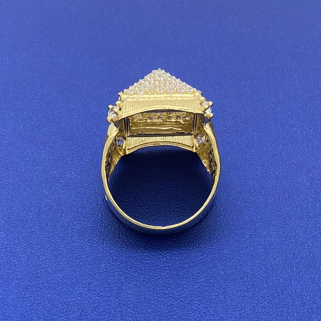 10k CZ Pyramid Ring