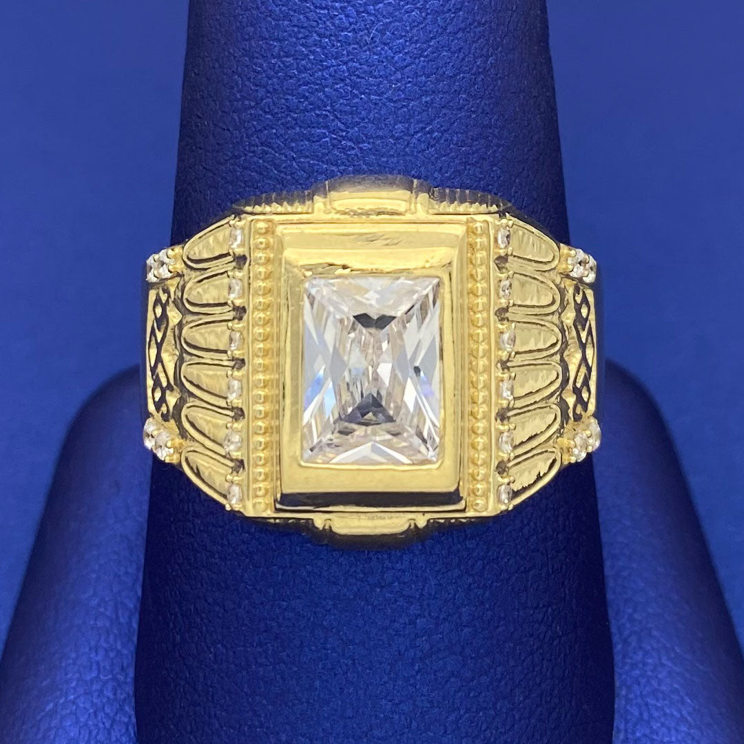 10k CZ Emerald Cut Ring