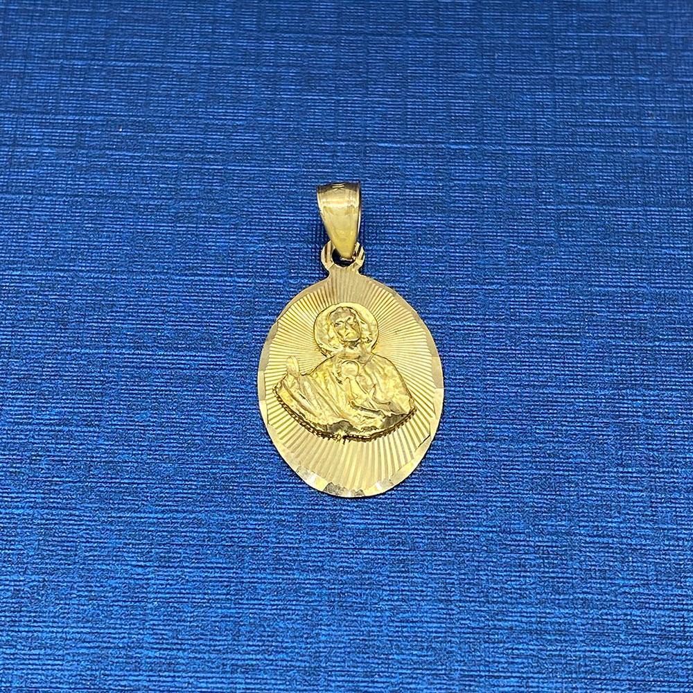 10k Jesus Oval Pendant - Yellow Brick Empire