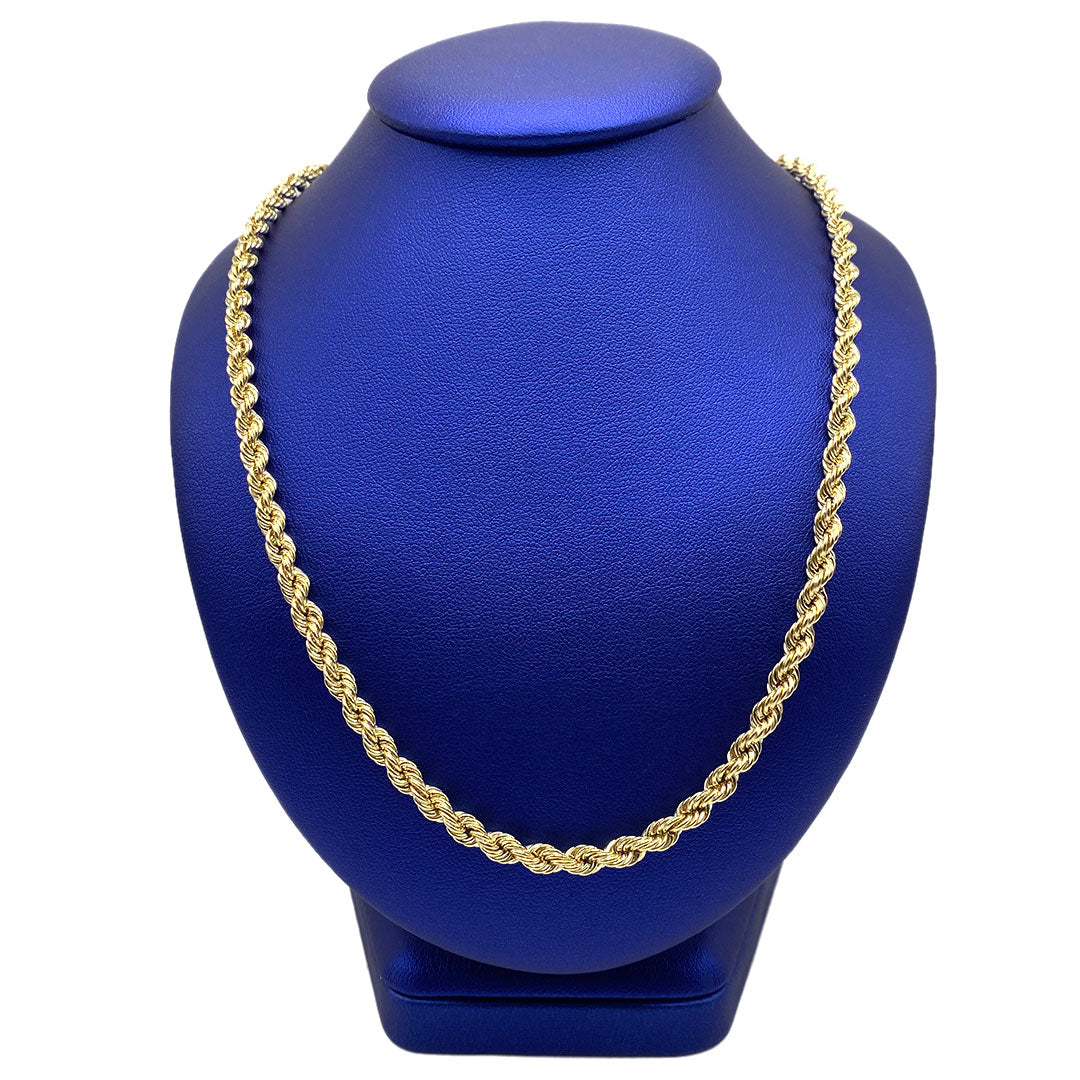 10k Hollow Rope Chain 4mm